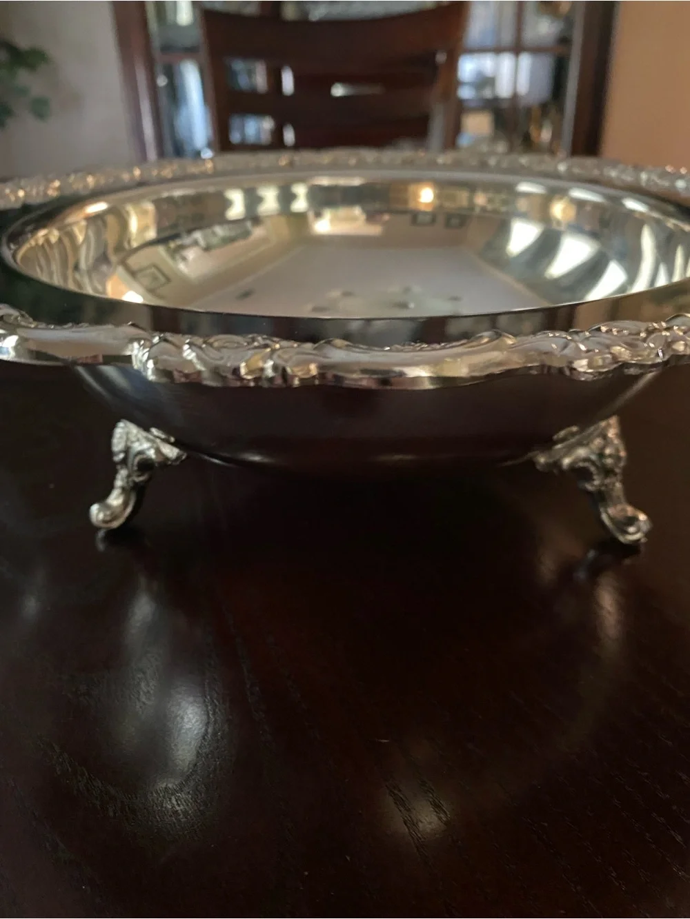 Silver Covered Serving Dish with Decorative Lid and Pyrex dish 12 inches - Picture 6 of 15